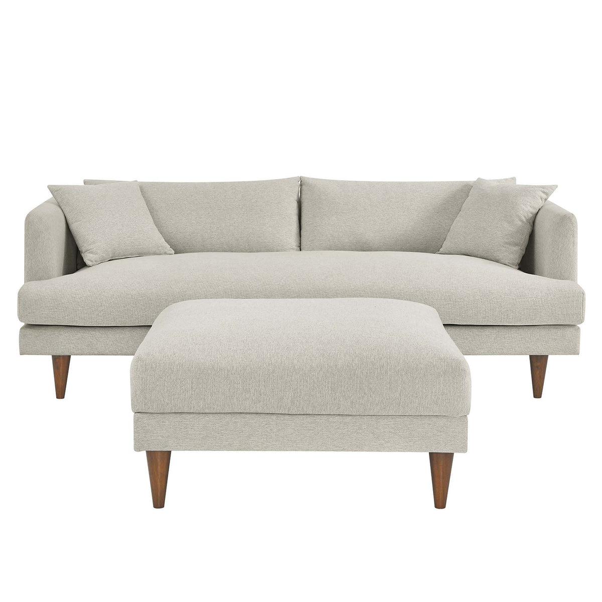 Zoya Down Filled Overstuffed Sofa and Ottoman Set by Modway