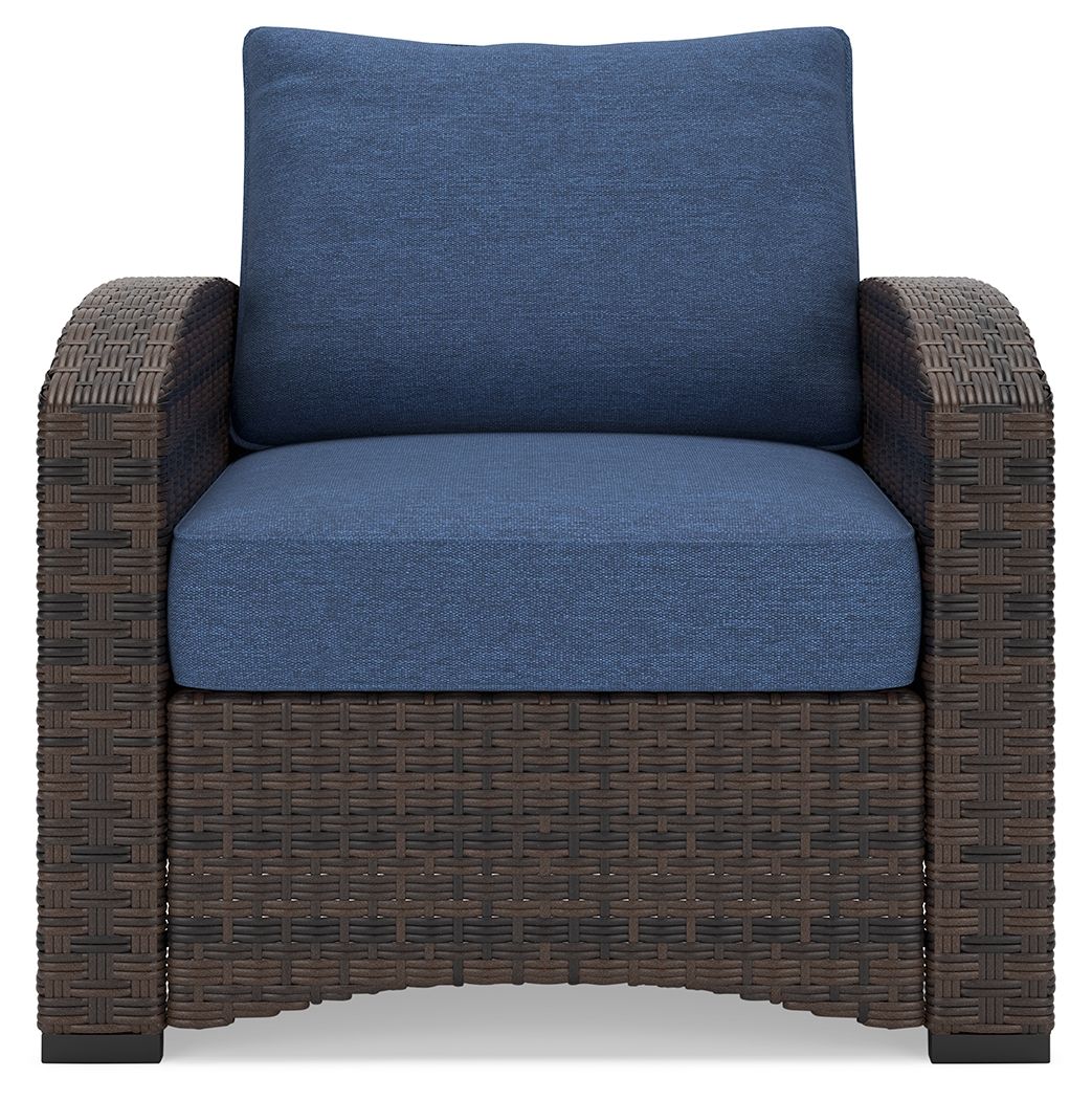 Signature Design by Ashley® Windglow - Blue / Brown - Lounge Chair With Cushion | Meri Furniture