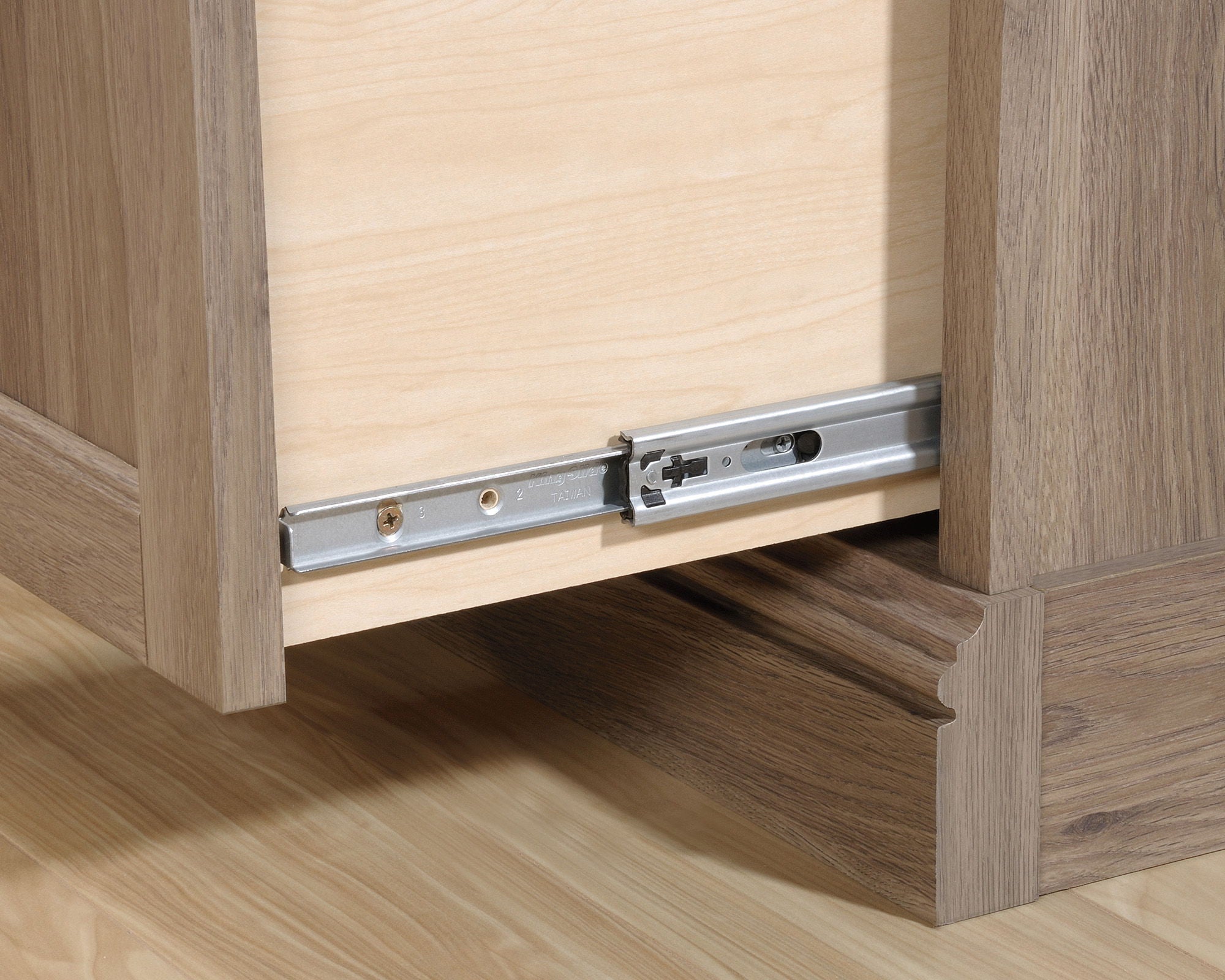 L-Shaped Desk in Salt Oak