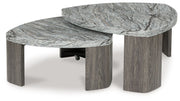 Surmour - Stacked Cocktail Table - Gray / Brown