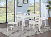 Lavinia 45" 5-Piece White Dining Set