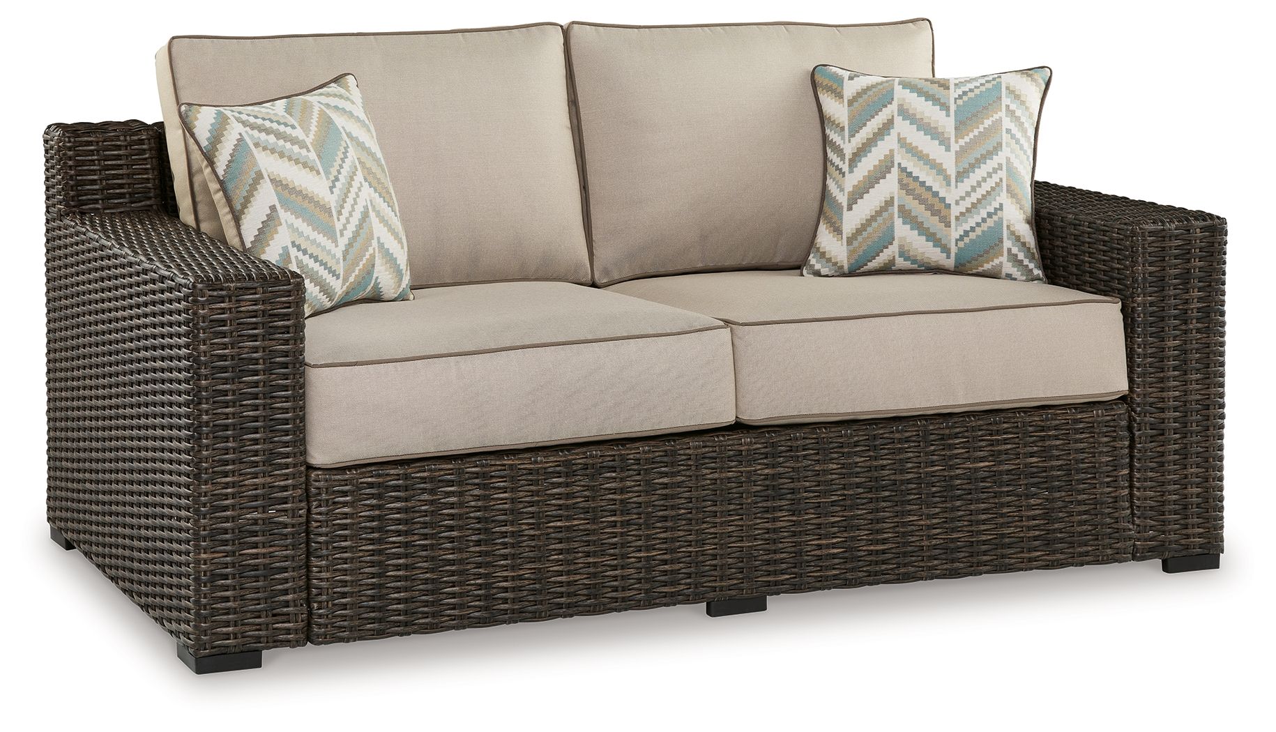 Signature Design by Ashley® Coastline Bay - Brown - Loveseat W/Cushion | Meri Furniture
