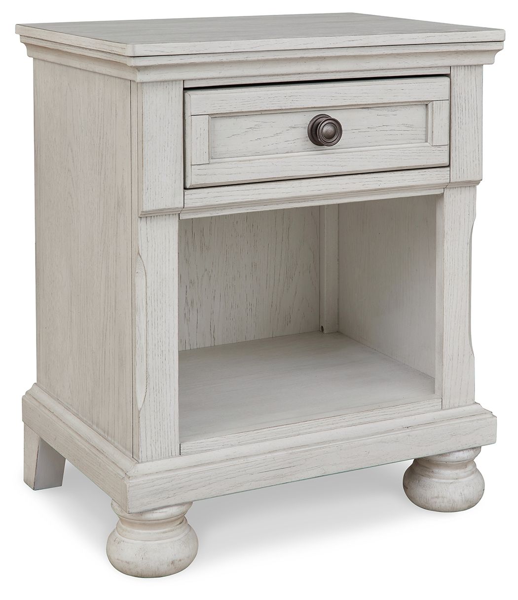 Signature Design by Ashley® Robbinsdale - Antique White - One Drawer Night Stand | Meri Furniture