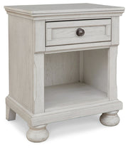 Signature Design by Ashley® Robbinsdale - Antique White - One Drawer Night Stand | Meri Furniture