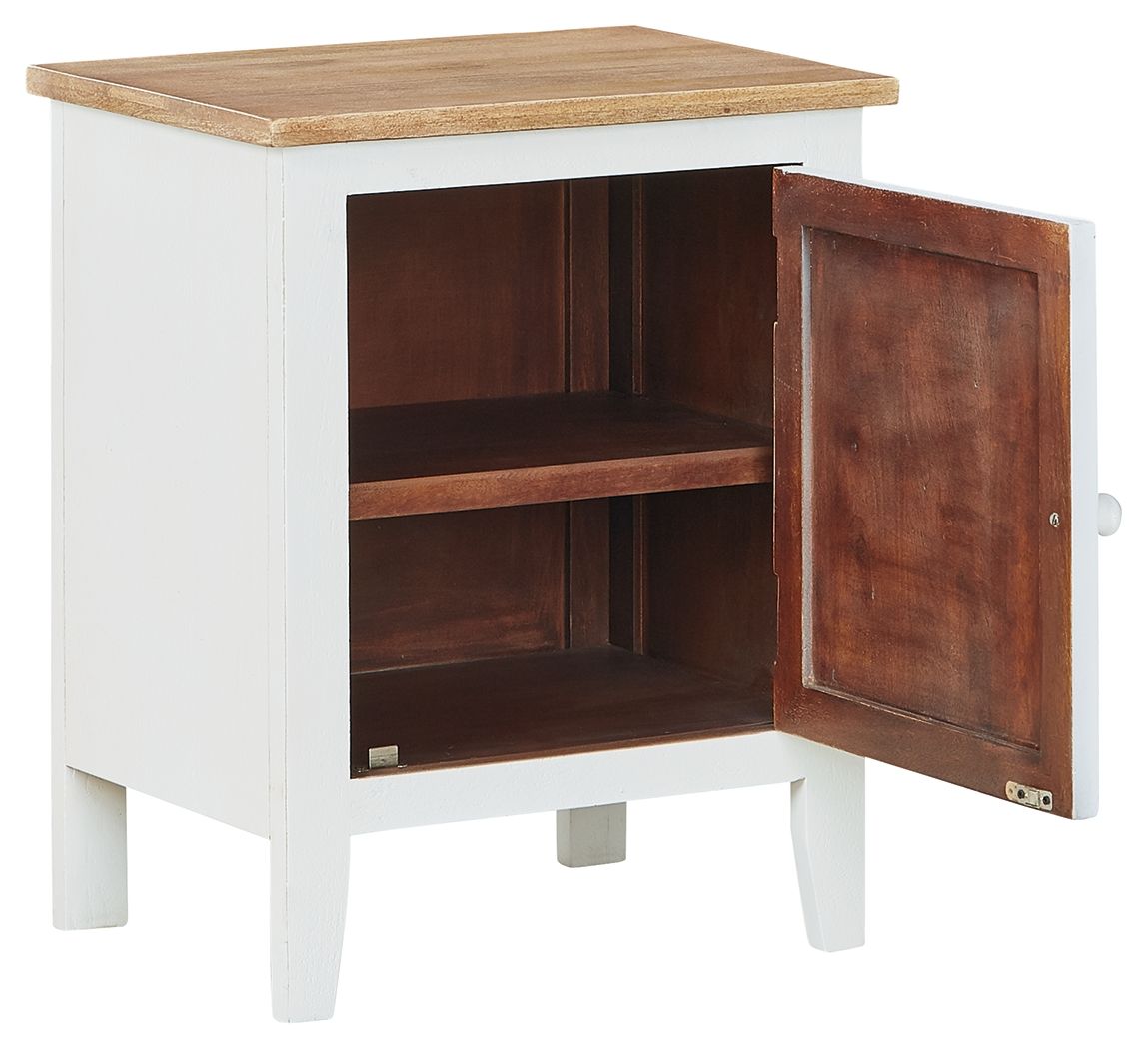 Ashley Furniture Gylesburg - White / Brown - Accent Cabinet | Meri Furniture