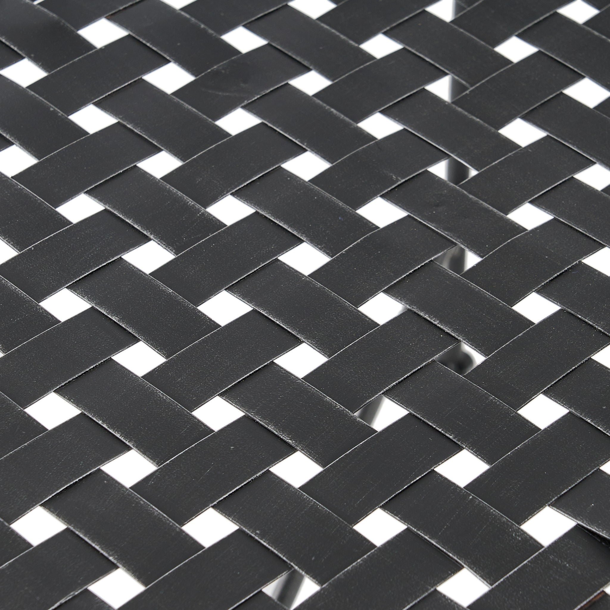 Luna - Outdoor Iron Coffee Table - Black Brush Silver