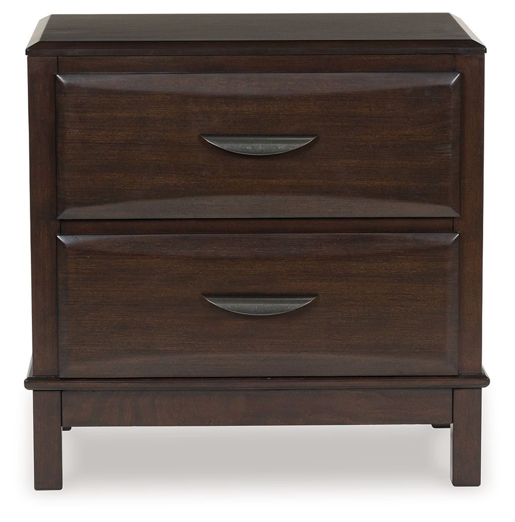 Vanmore - Two Drawer Night Stand - Dark Brown