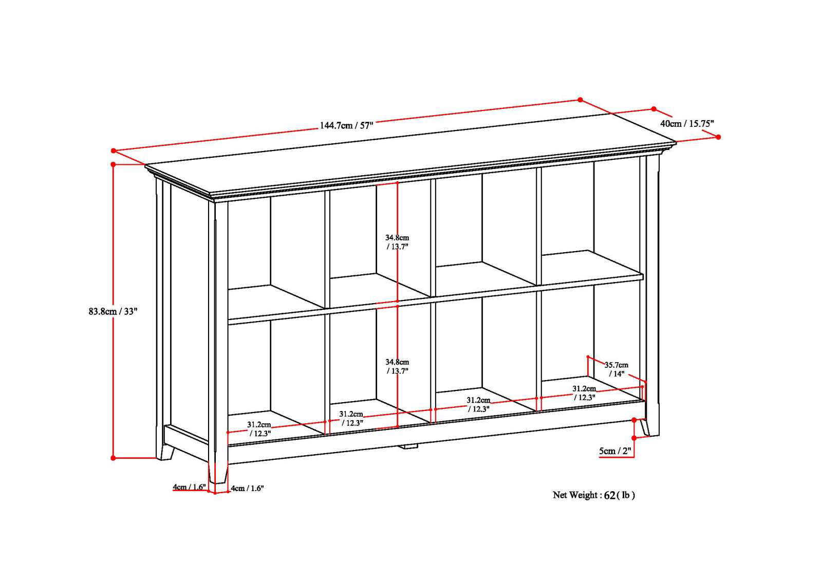 Amherst - Cube Storage Bookcase