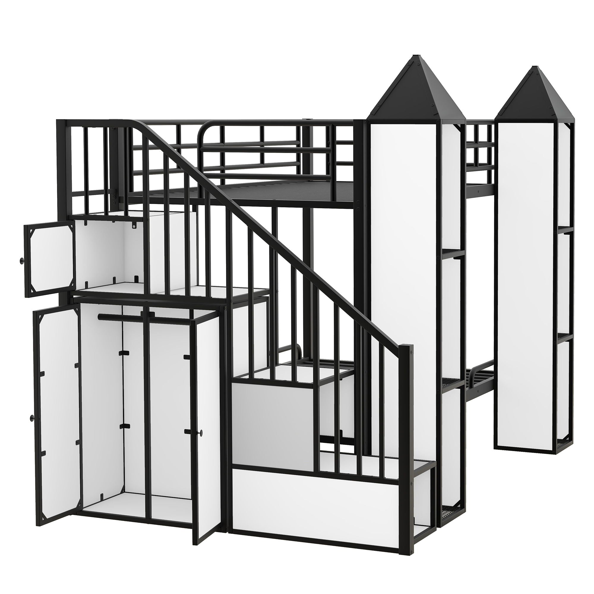 Castle Shaped Bunk Bed With Wardrobe And Storage