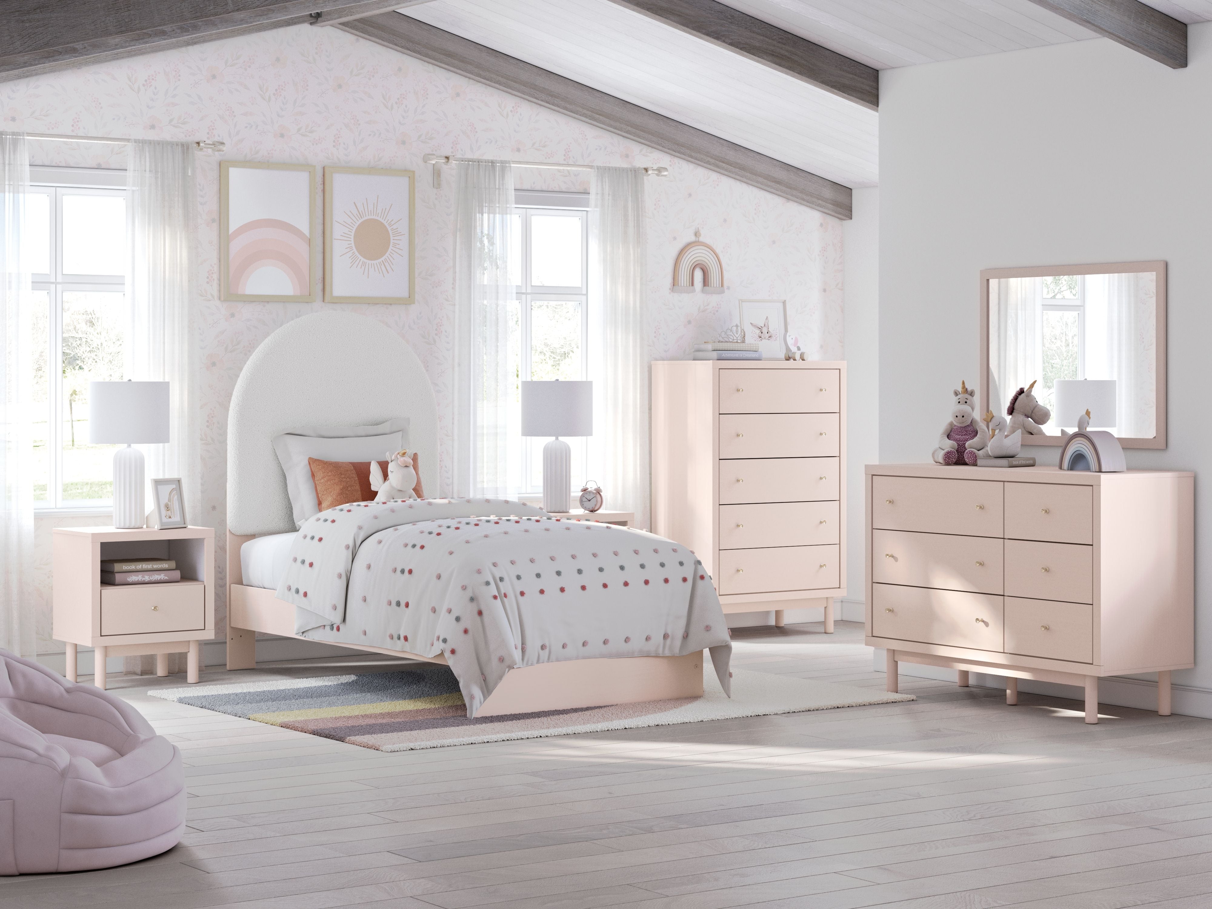 Signature Design by Ashley® Wistenpine - Upholstered Panel Bedroom Set | Meri Furniture