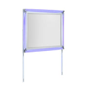 Laura - Mirror With LED Light And Sleek Frame - Silver
