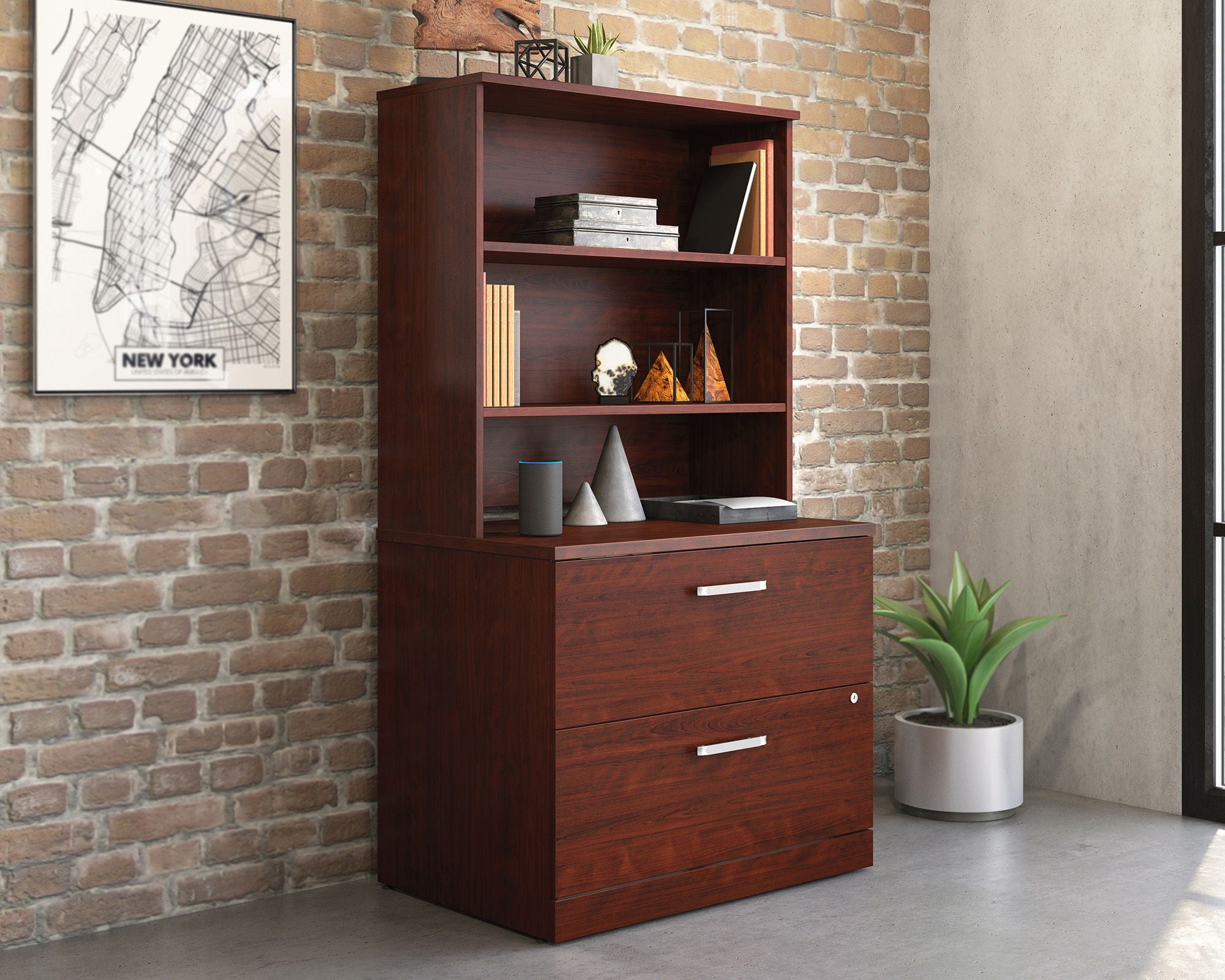 2-Shelf Hutch for Cabinet in Cherry