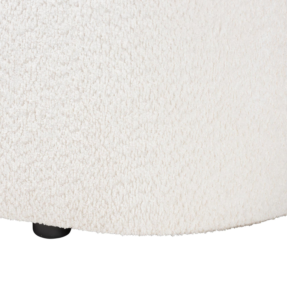 Lavina Modern White Teddy-Bear Fabric Storage Bench