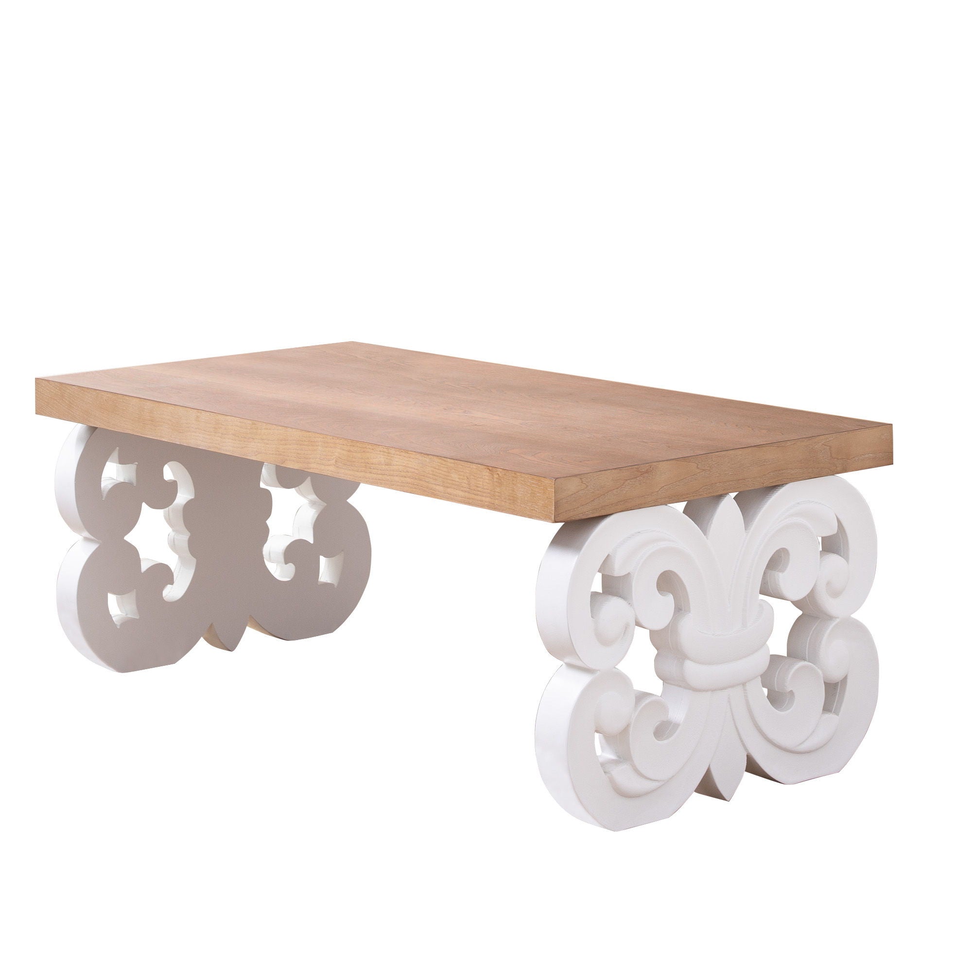 Ornate Scroll Base Coffee Table