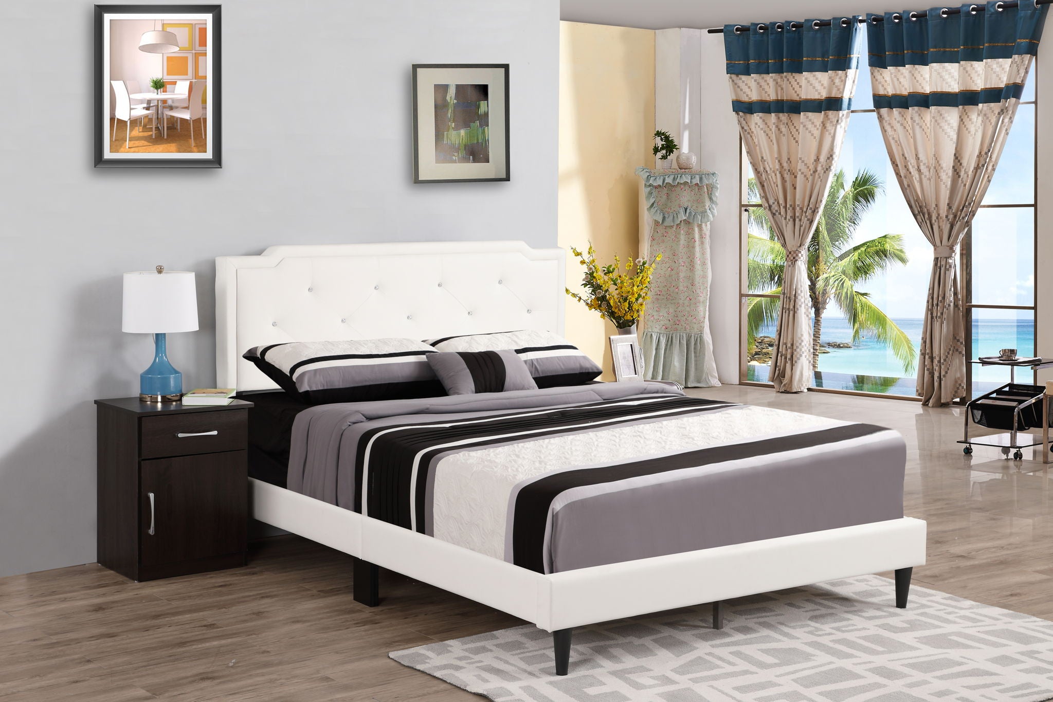 Button Tufted Bed Charming For Cozy Spaces