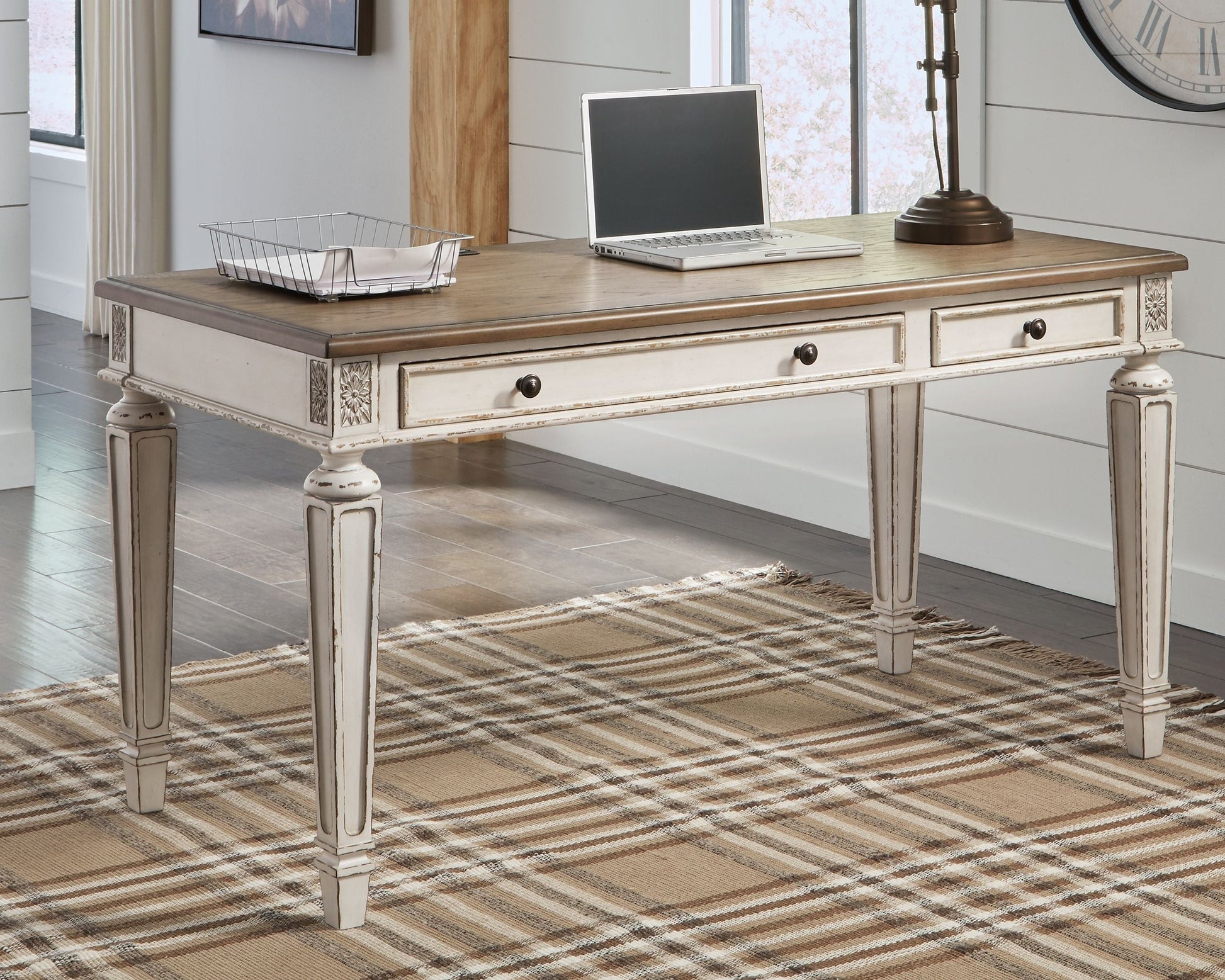 Ashley Furniture Realyn - Light Brown - Home Office Desk | Meri Furniture