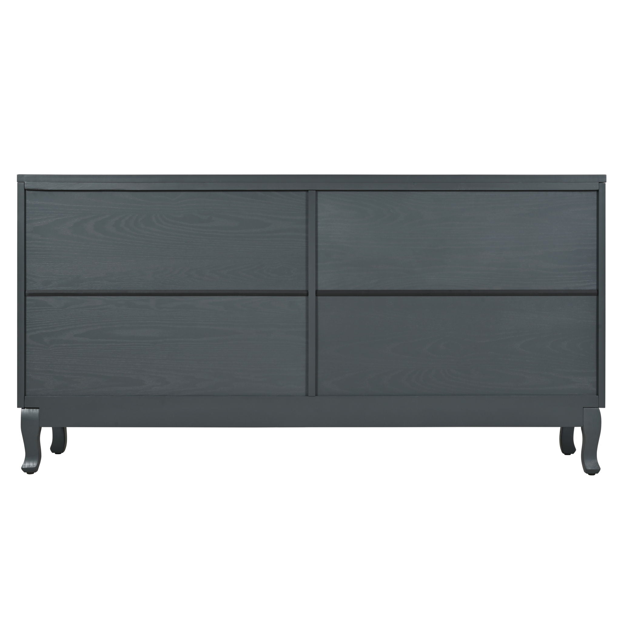 Retro Industrial 4 Door Sideboard With Large Storage, Rattan And Glass Doors