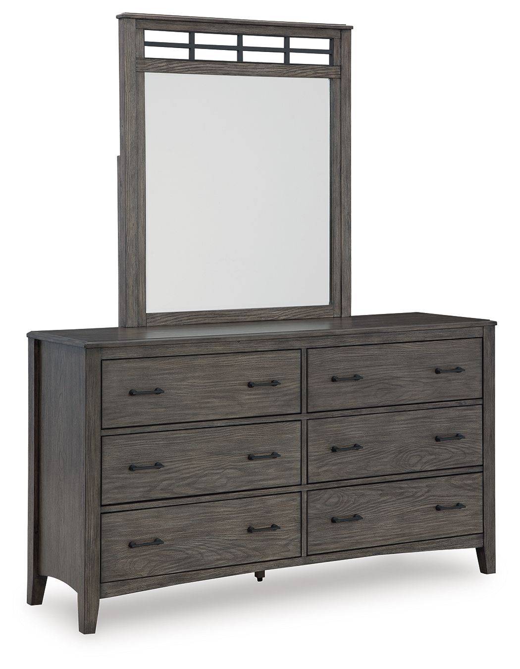 Signature Design by Ashley® Montillan - Grayish Brown - Dresser And Mirror | Meri Furniture