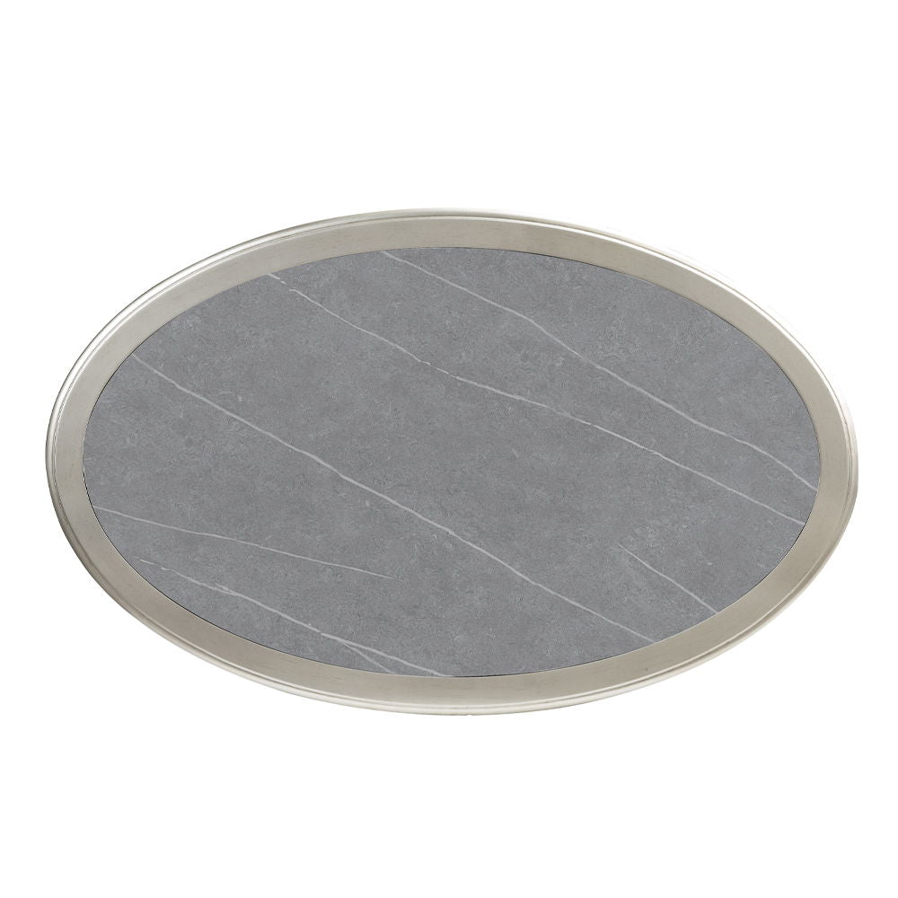 Kasa - Coffee Table - Sintered Stone Top & Champagne