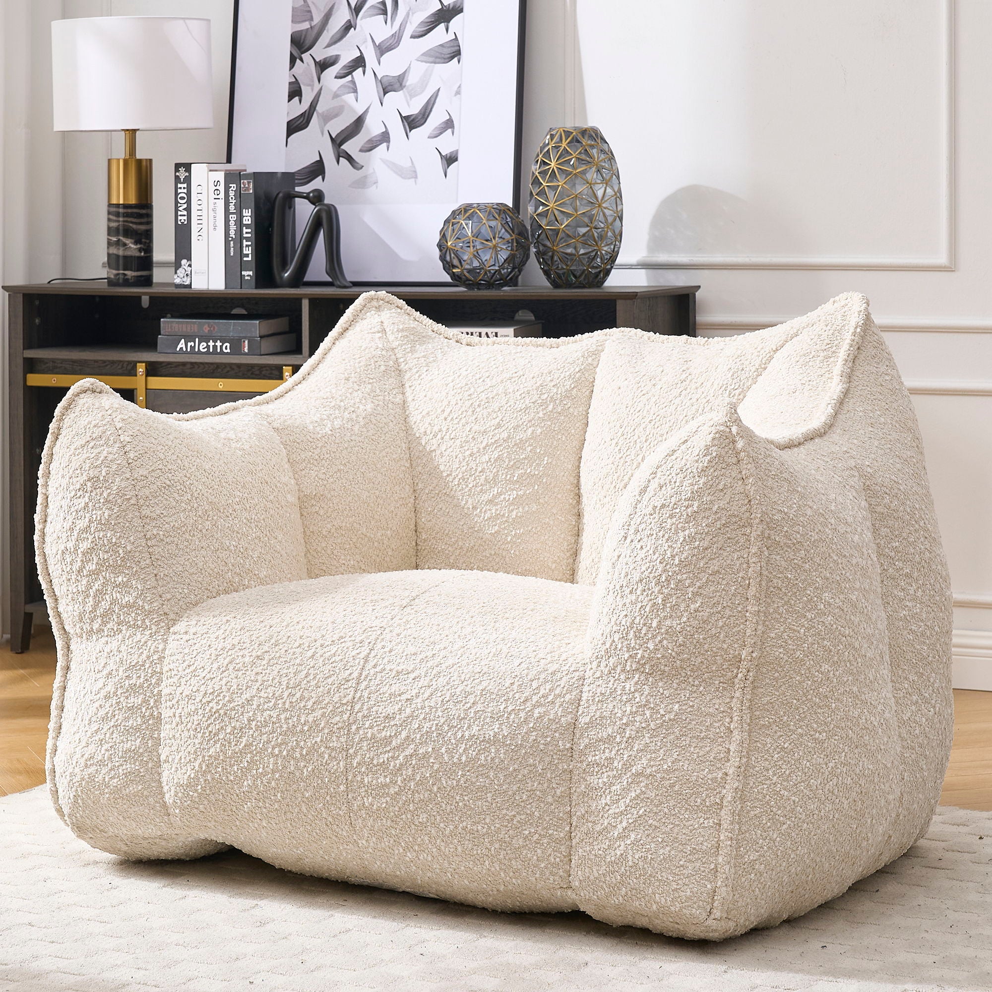 Comfortable Chenille Sofa Chairs With Highly Resilient Foam For Living Rooms And Bedrooms