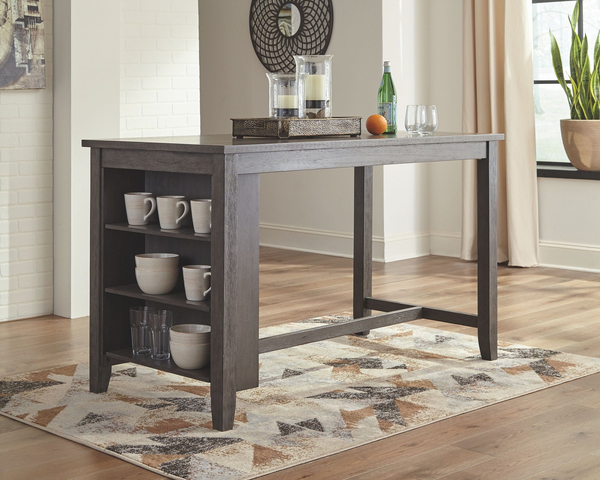 Signature Design by Ashley® Caitbrook - Gray - Rectangular Dining Room Counter Table | Meri Furniture