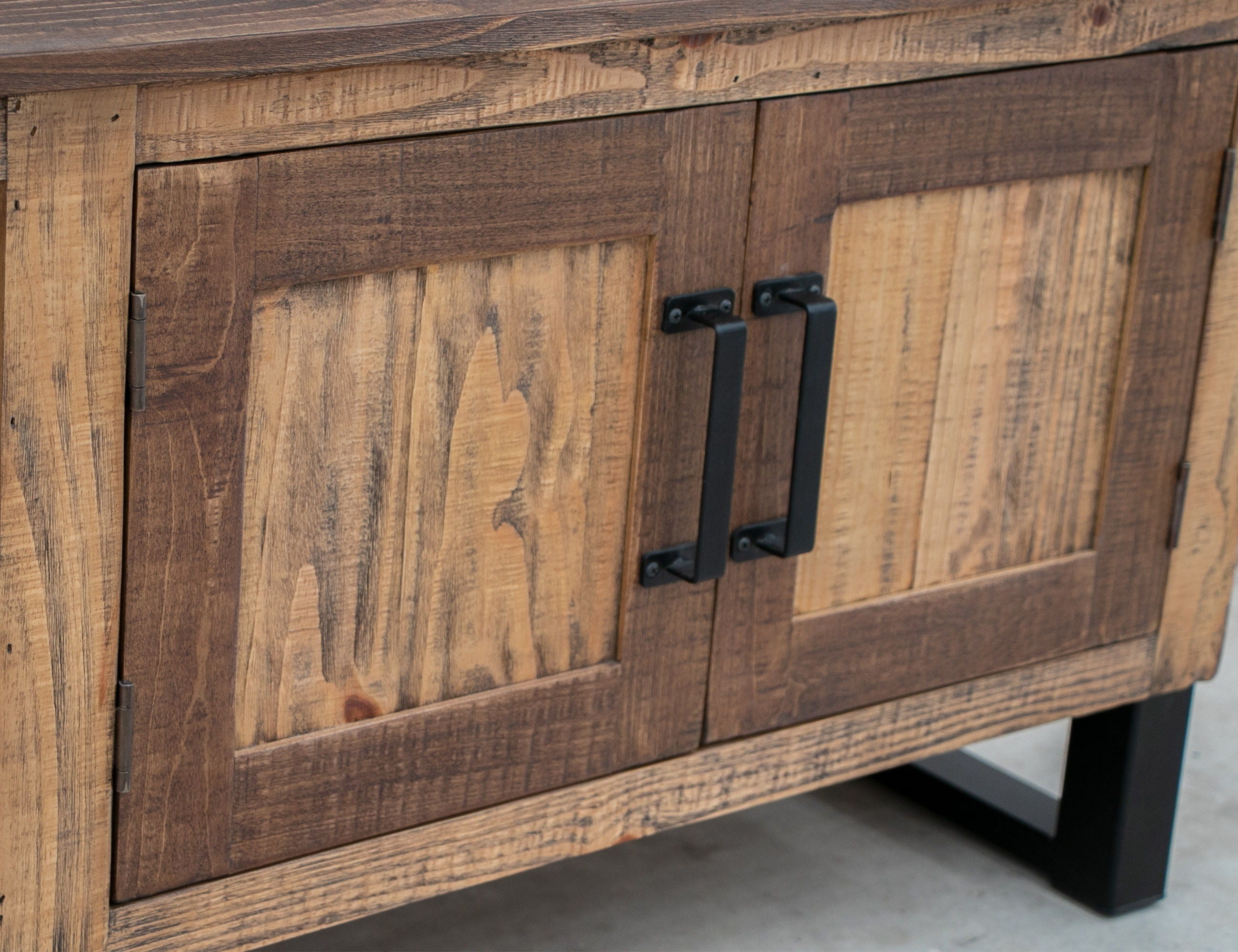 International Furniture Direct Olivo - 93" TV Stand - Natural Brown | Meri Furniture