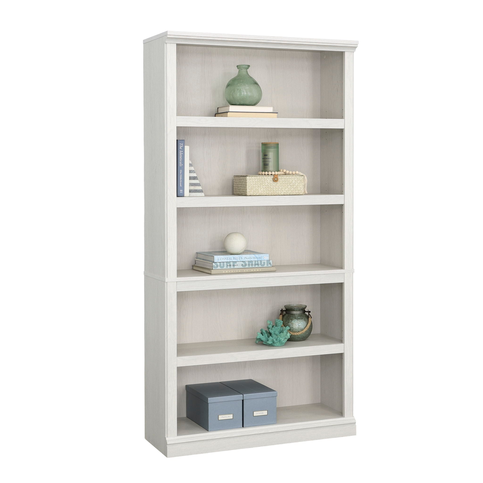 5-Shelf Display Bookcase in Glacier Oak