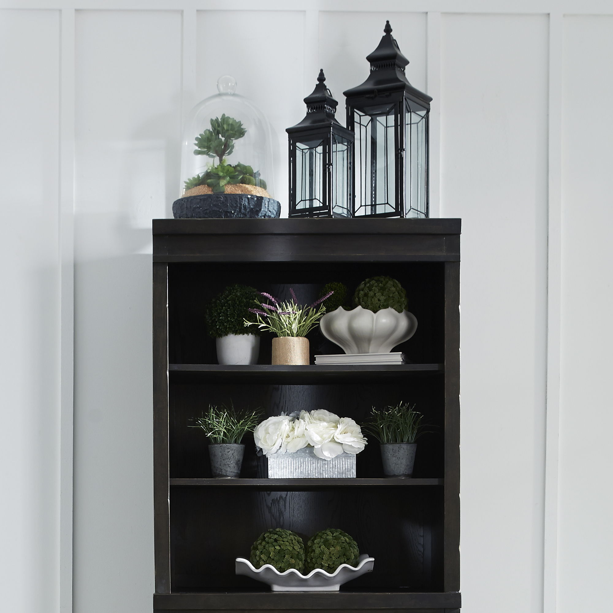 Liberty Furniture Harvest Home - Bunching Lateral File Hutch - Black | Meri Furniture