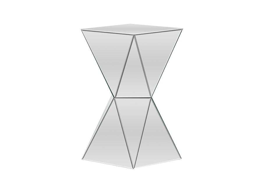 Rebecca Contemporary Multi-Faceted Mirrored Side Table