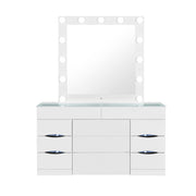 Elisa - Vanity Set With Stool And LED Bulbs