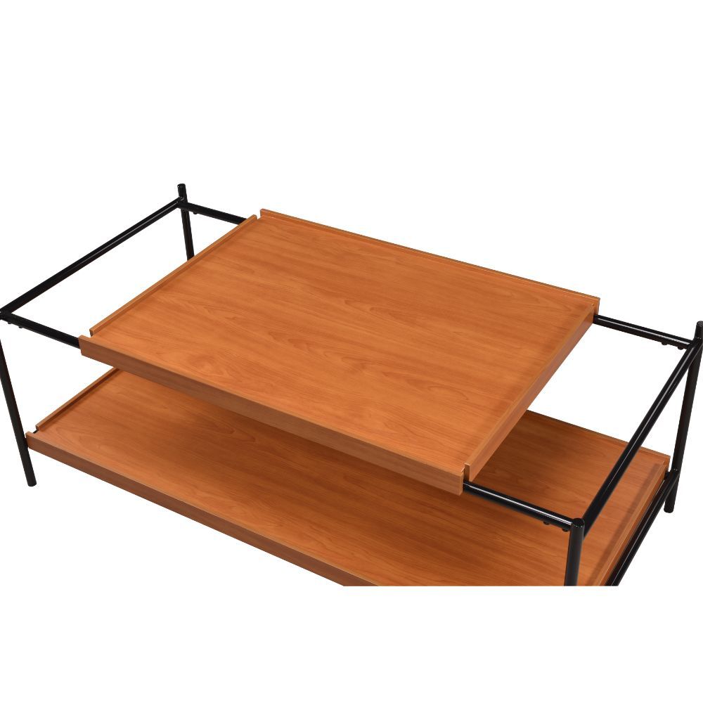 ACME Oaken - Coffee Table - Honey Oak & Black | Meri Furniture