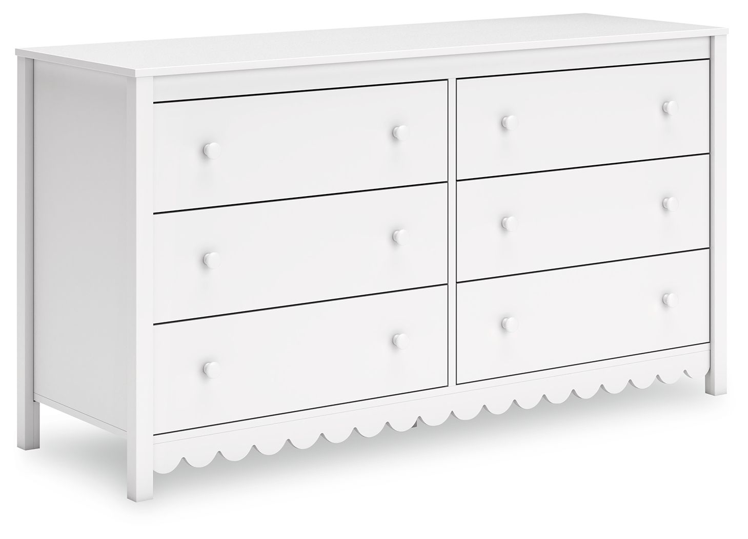 Signature Design by Ashley® Hallityn - White - Six Drawer Dresser | Meri Furniture