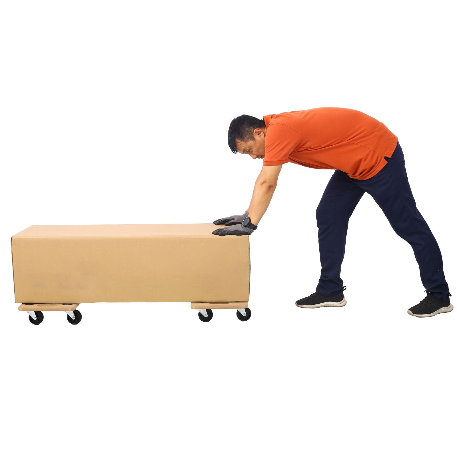 Furniture Moving Dolly, Heavy Duty Wood Rolling Mover With Wheels For Piano Couch Fridge Heavy Items, Securely Holds 500 Lbs (Set of 4) - Natural