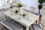 Furniture of America Georgia - Dining Table - Antique White / Gray | Meri Furniture