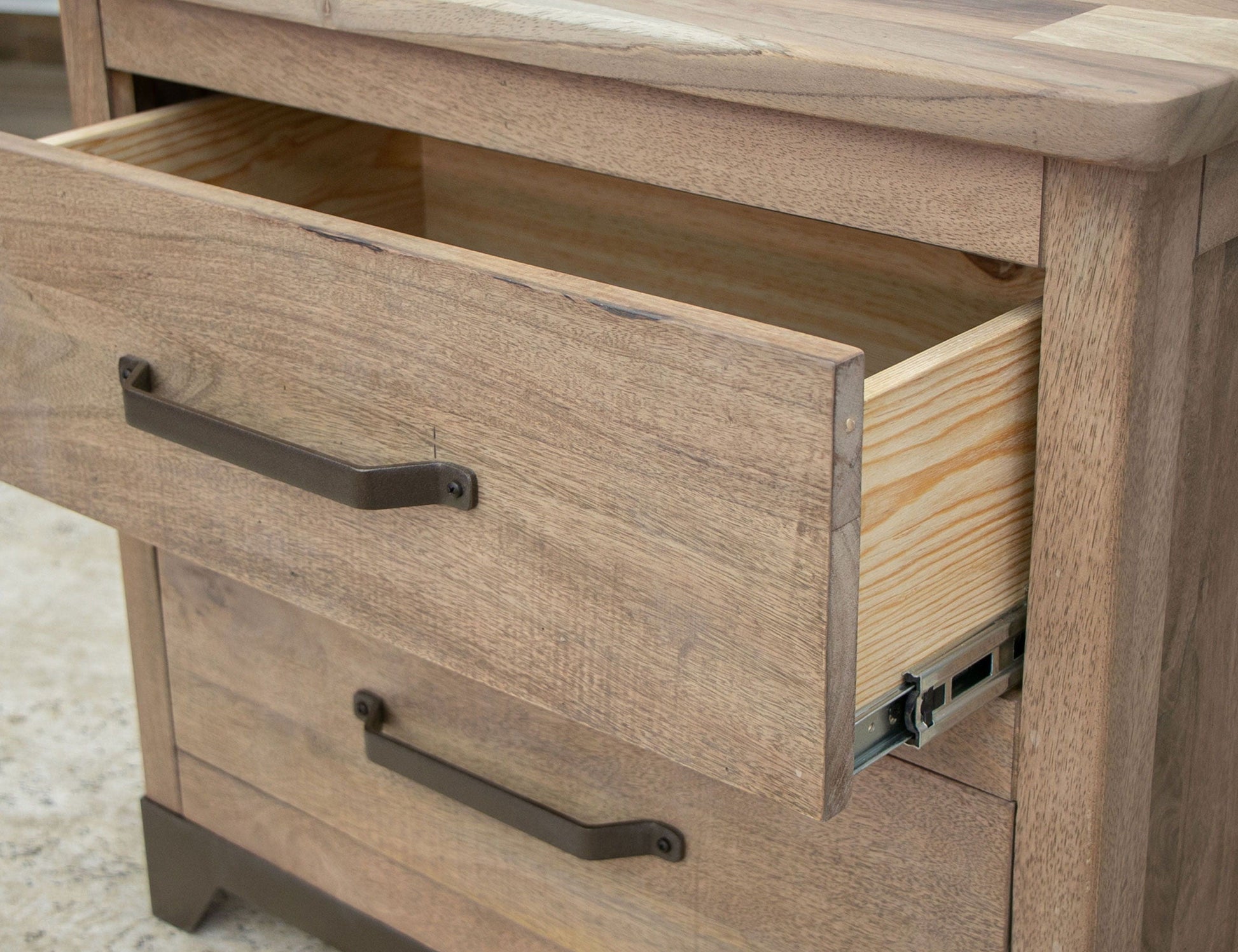 International Furniture Direct Natural Parota - Nightstand - Brown Cappuccino | Meri Furniture