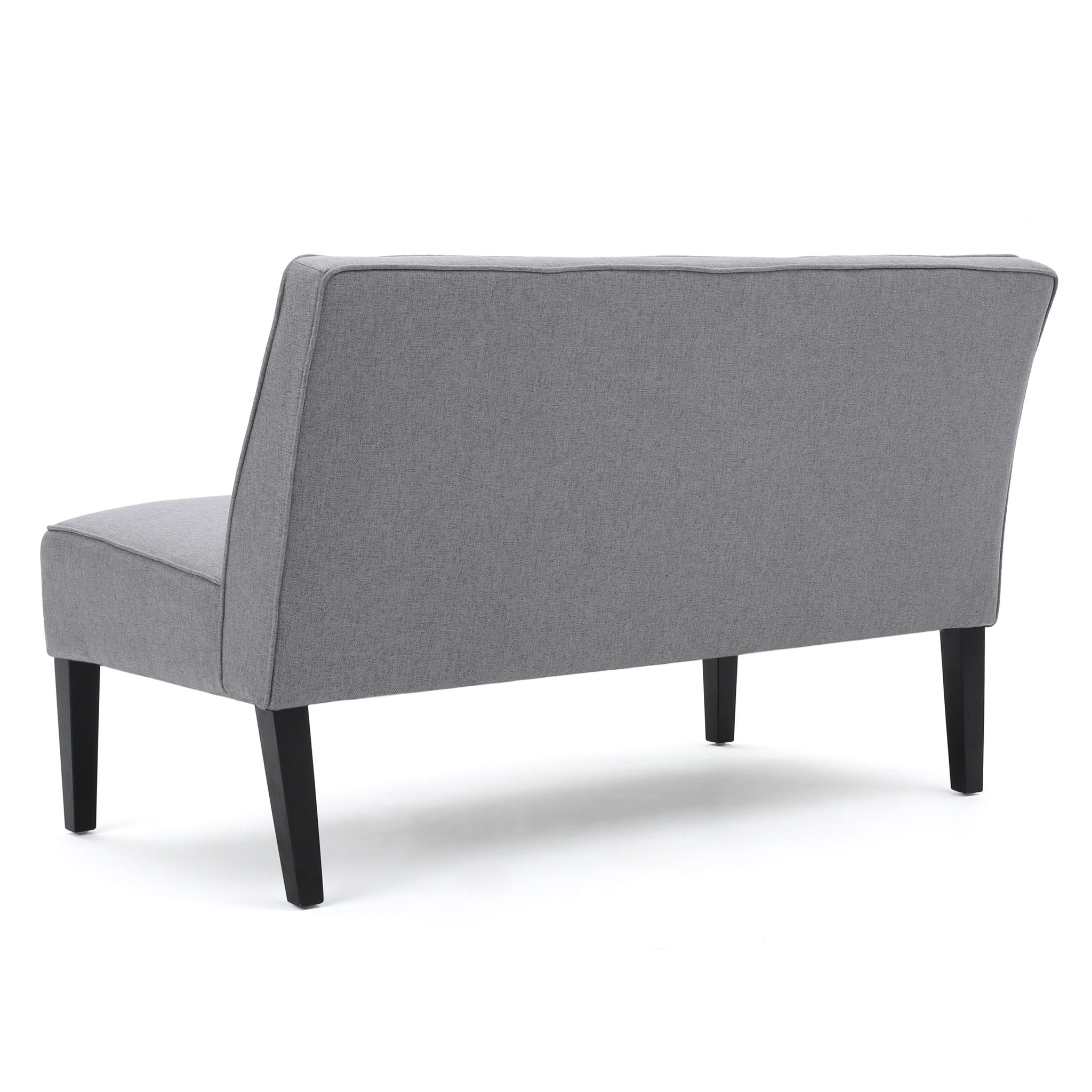 Contemporary Loveseat With Upholstered Fabric And Birch Wood Legs