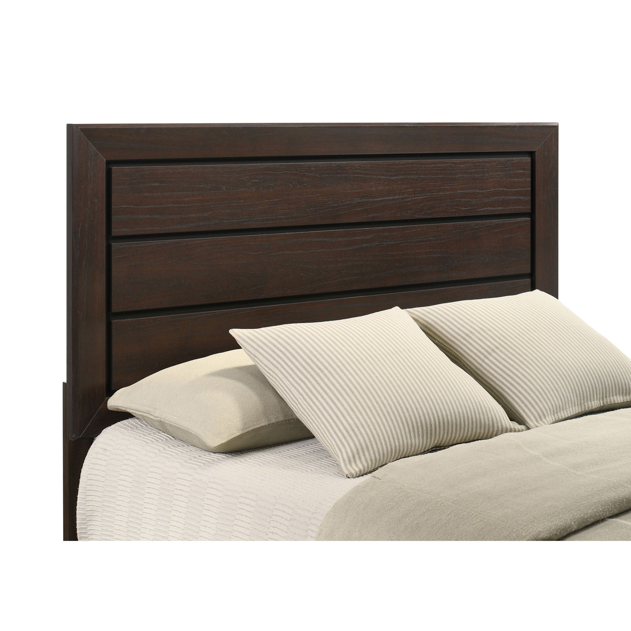 Kauffman - Queen Storage Panel Bed With Side Drawers - Dark Brown