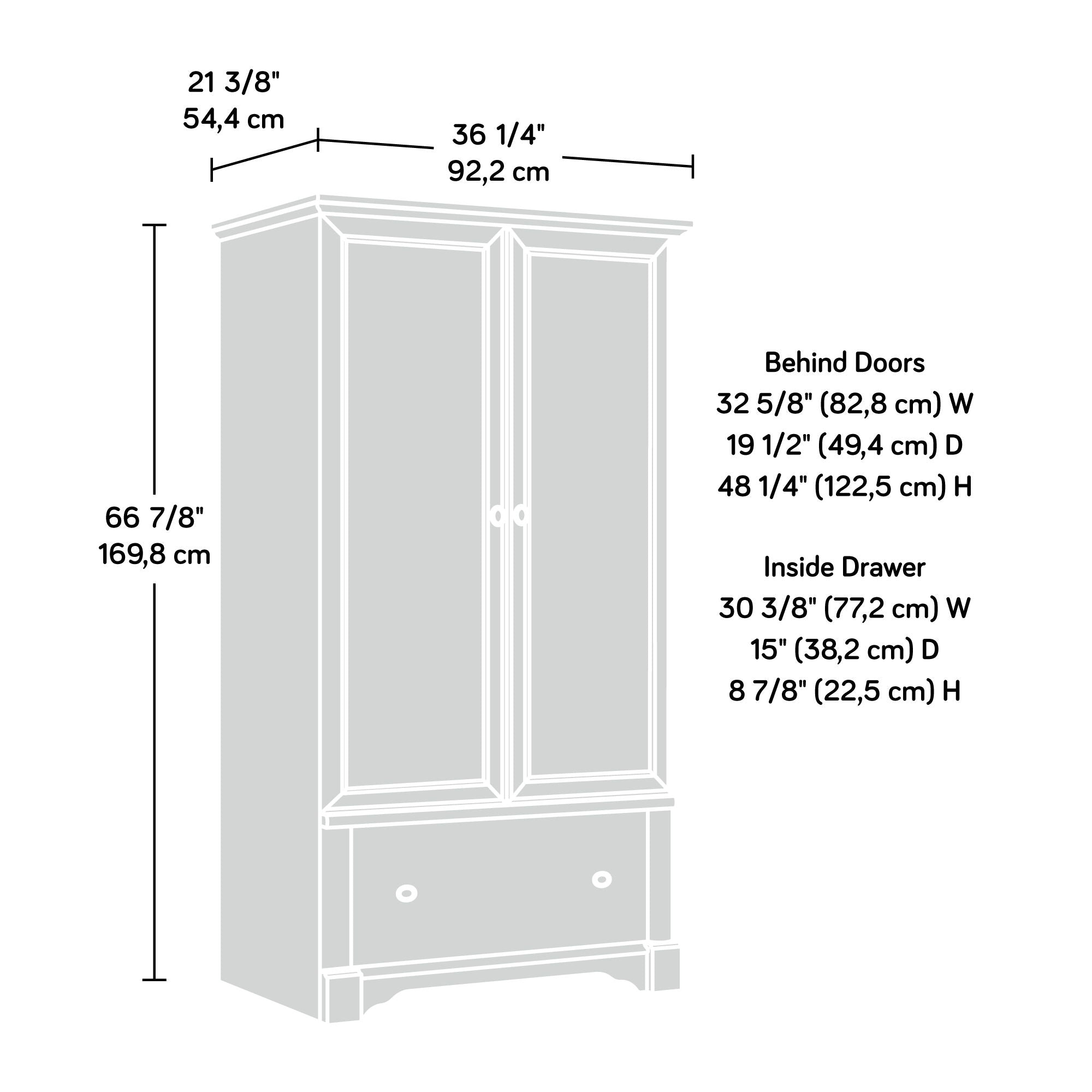 Palladia Armoire with drawer