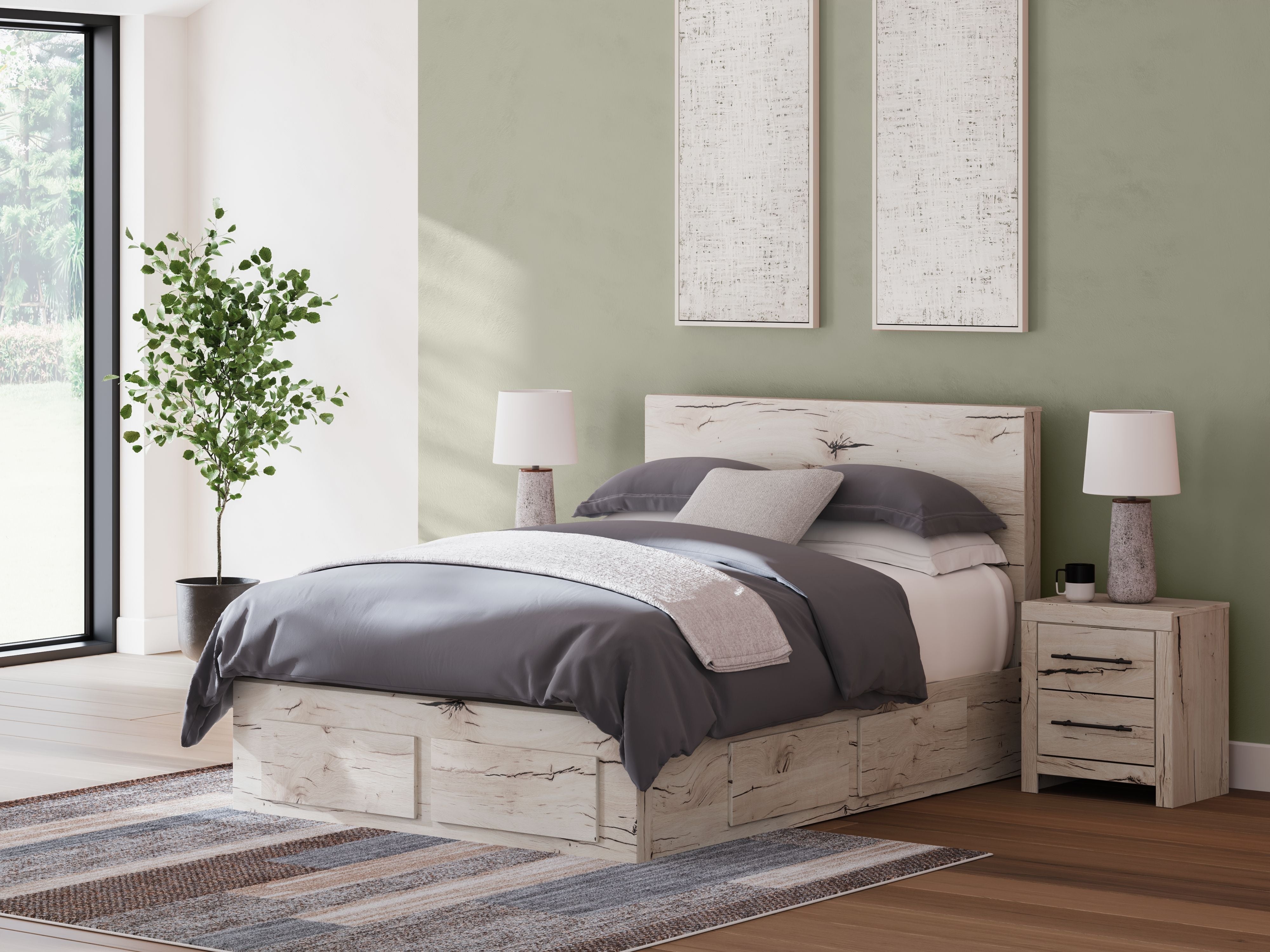 Signature Design by Ashley® Lawroy - Panel Bed With Storage | Meri Furniture