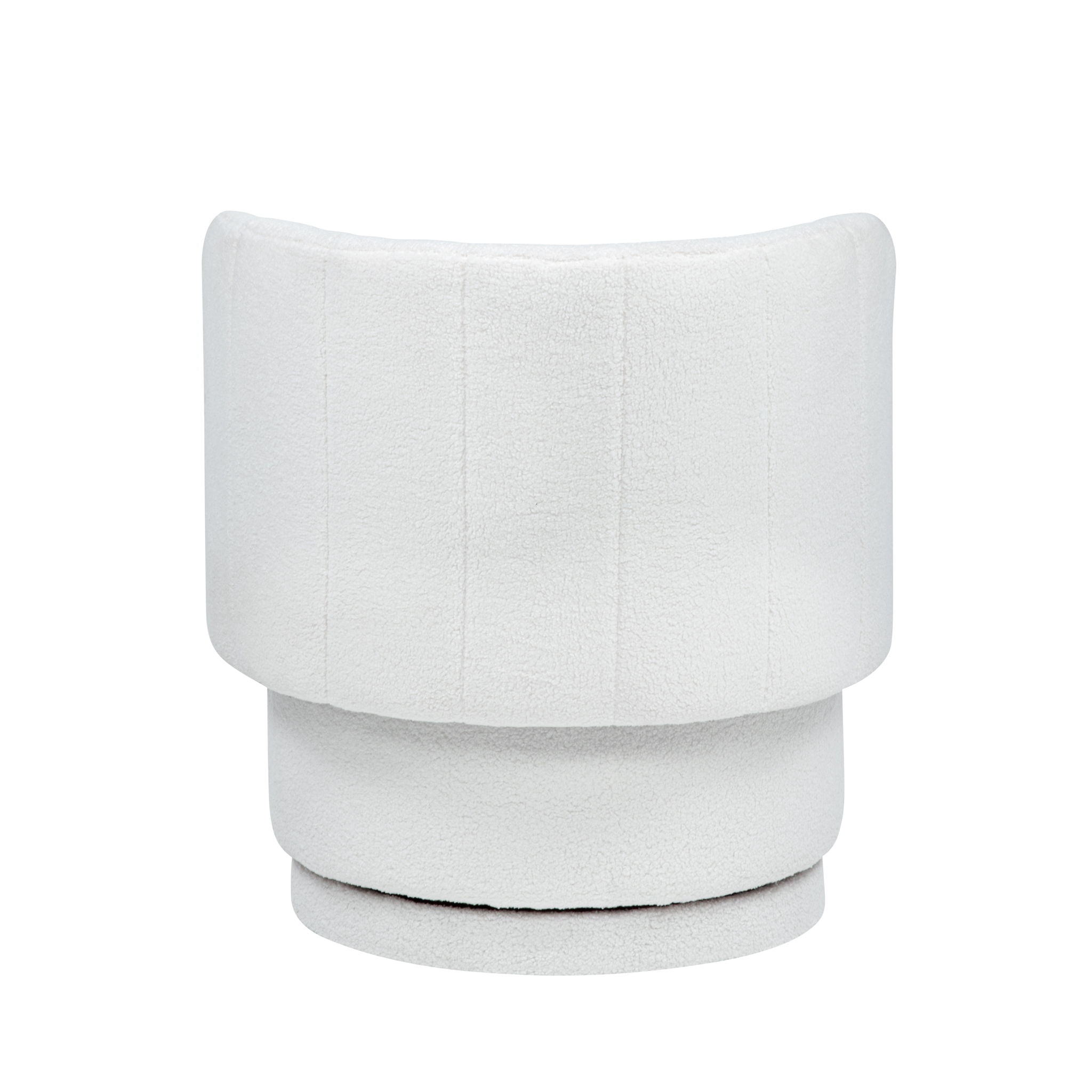 Modern 360 Degree Swivel Back Sofa Chair With Storage Space Boucle, Perfect For Bedroom And Living Room - Beige