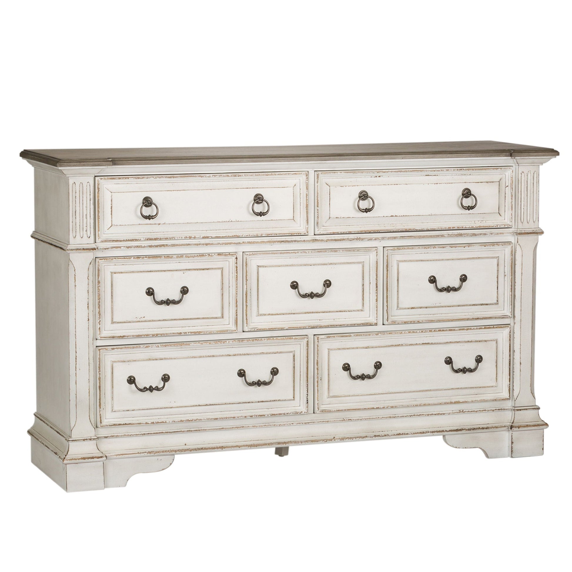 Liberty Furniture Abbey Park - 7 Drawer Dresser - White | Meri Furniture