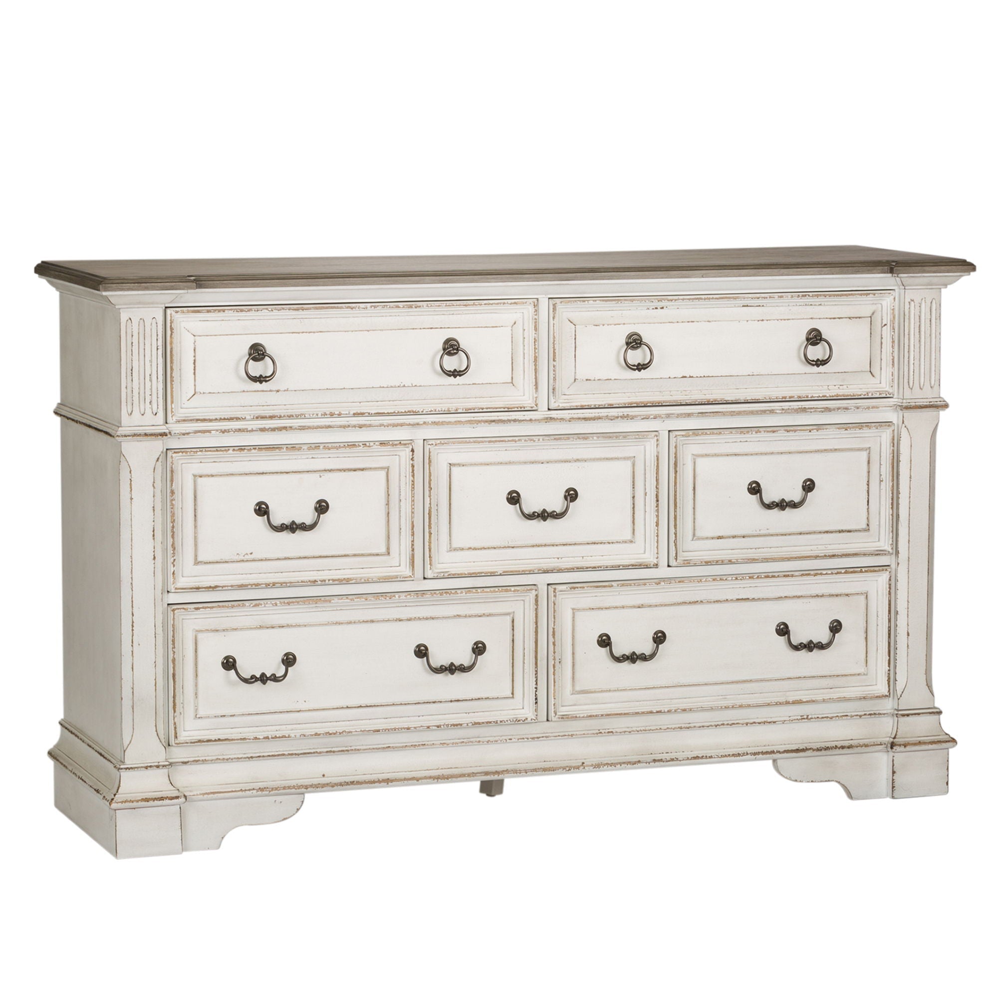 Liberty Furniture Abbey Park - 7 Drawer Dresser - White | Meri Furniture