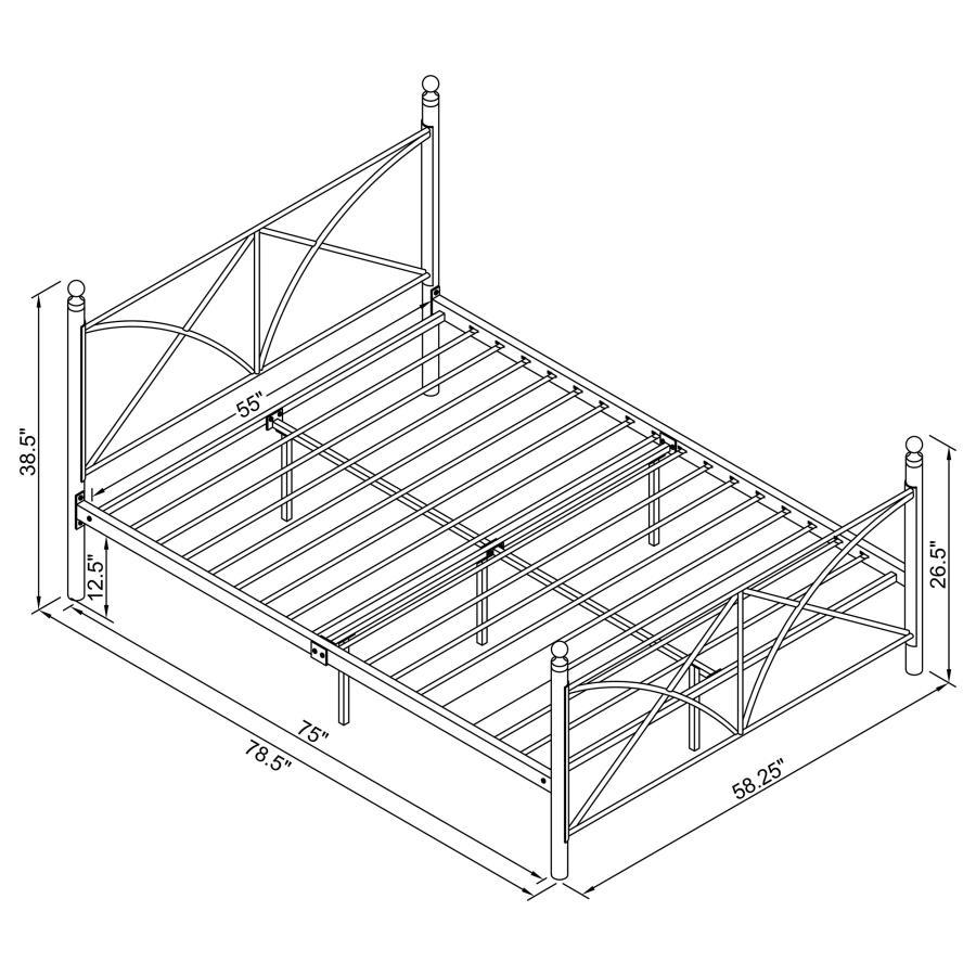 Coaster Fine Furniture Hart - Metal Open Frame Bed | Meri Furniture