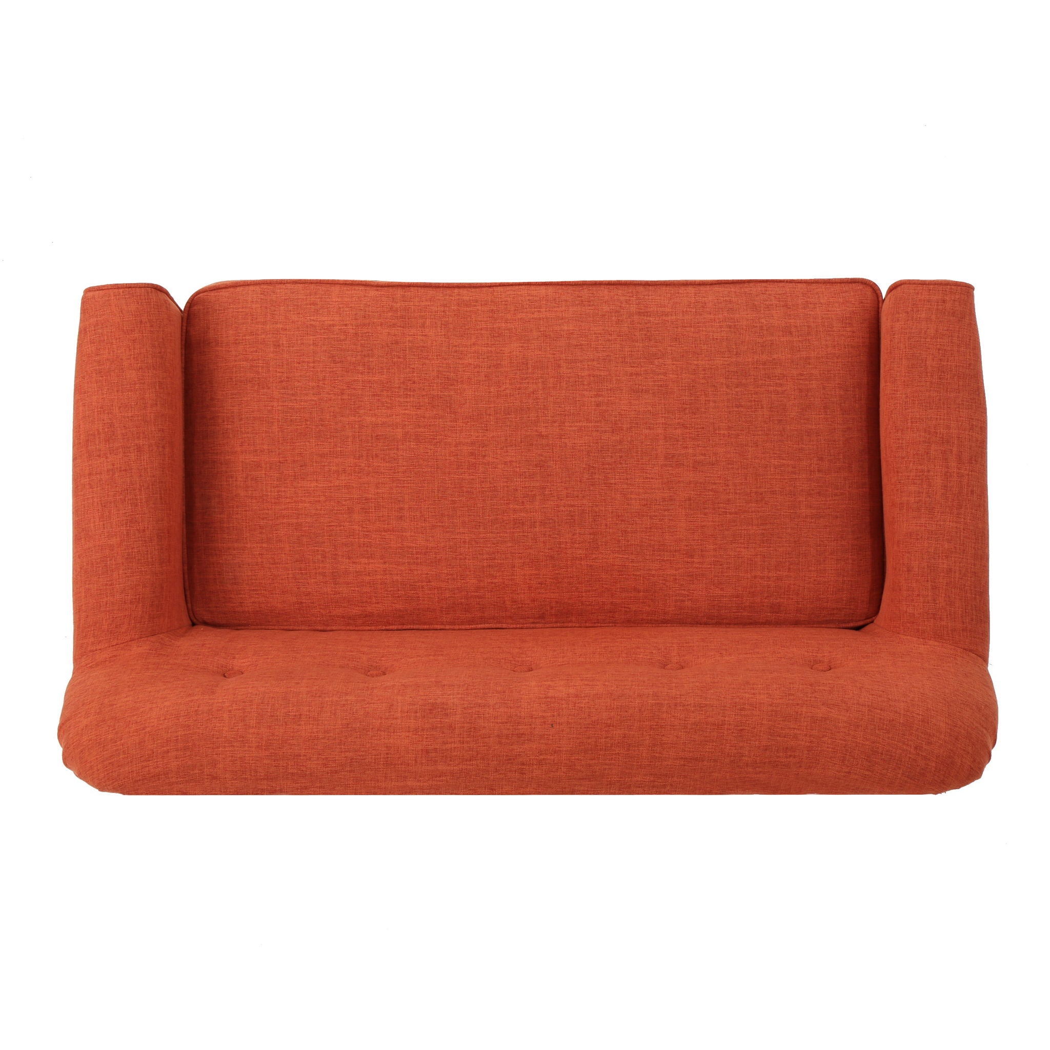 Classic Loveseat With Rolled Armrests And Button Tufting
