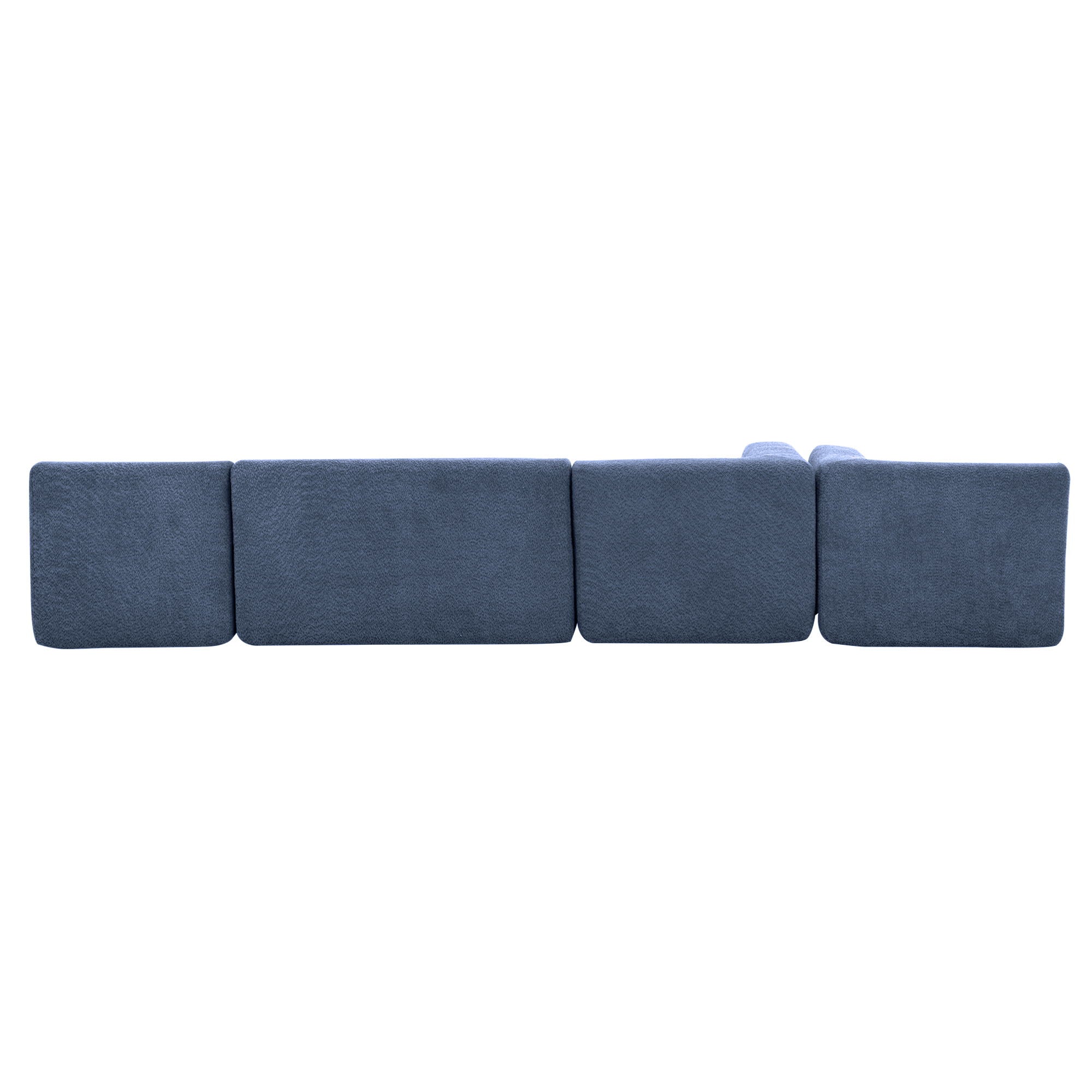 Upholstered Sofa Free Combined Sofa Couch With 2 Chaise Lounge And Five Back Pillows For Living Room