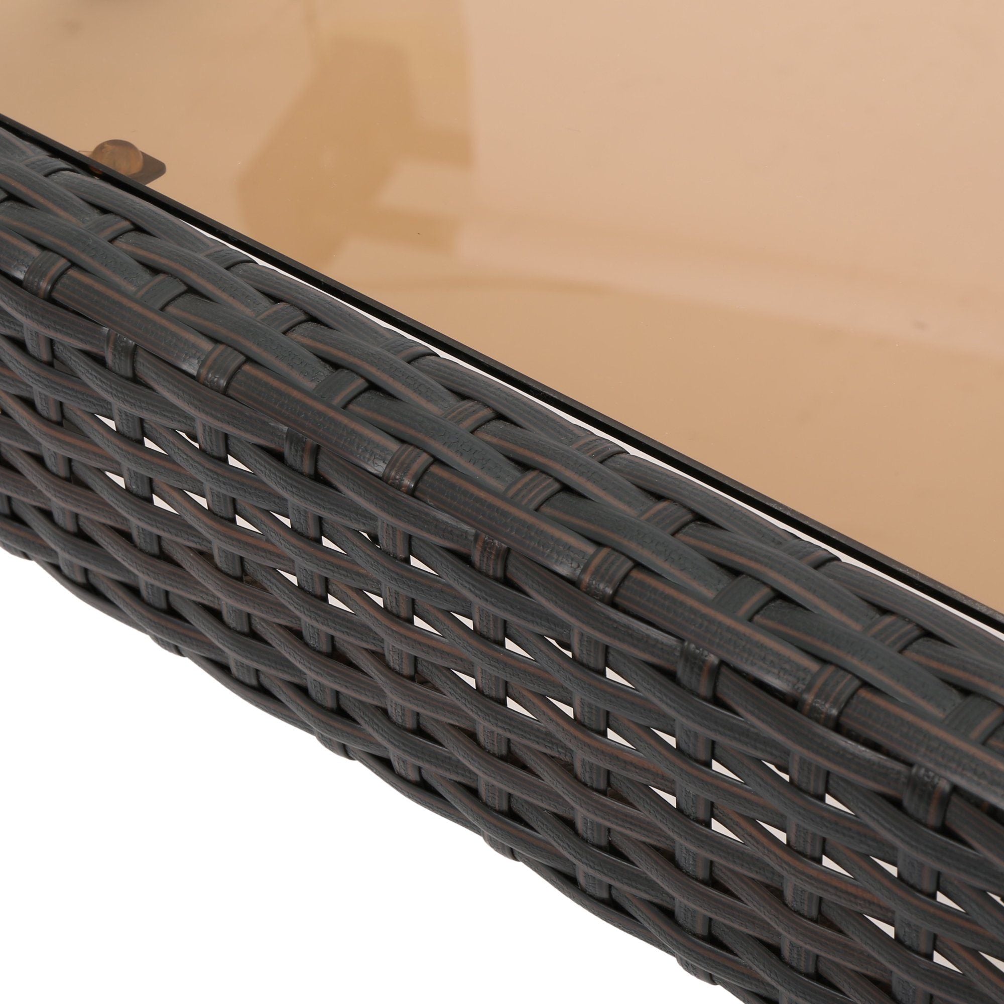 Antibes - 4 Pieces Wicker Chat Set - Brown / Beige