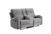 ACME Aulada - Loveseat - Gray Fabric | Meri Furniture