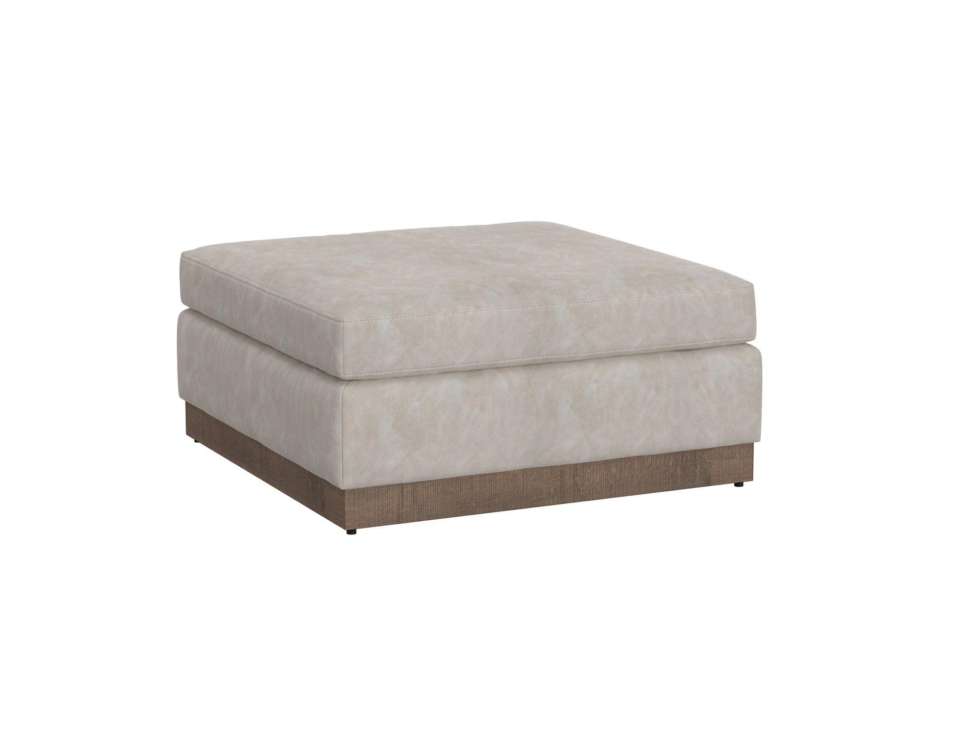 International Furniture Direct Georgia - Upholstered Square Ottoman - Oyster | Meri Furniture