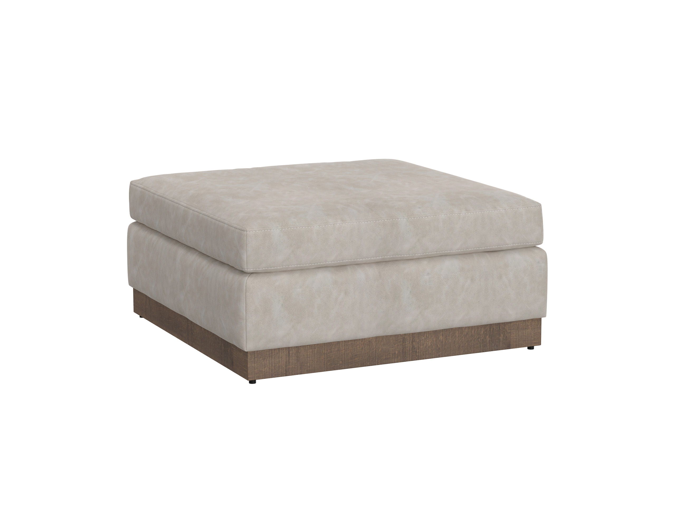 International Furniture Direct Georgia - Upholstered Square Ottoman - Oyster | Meri Furniture