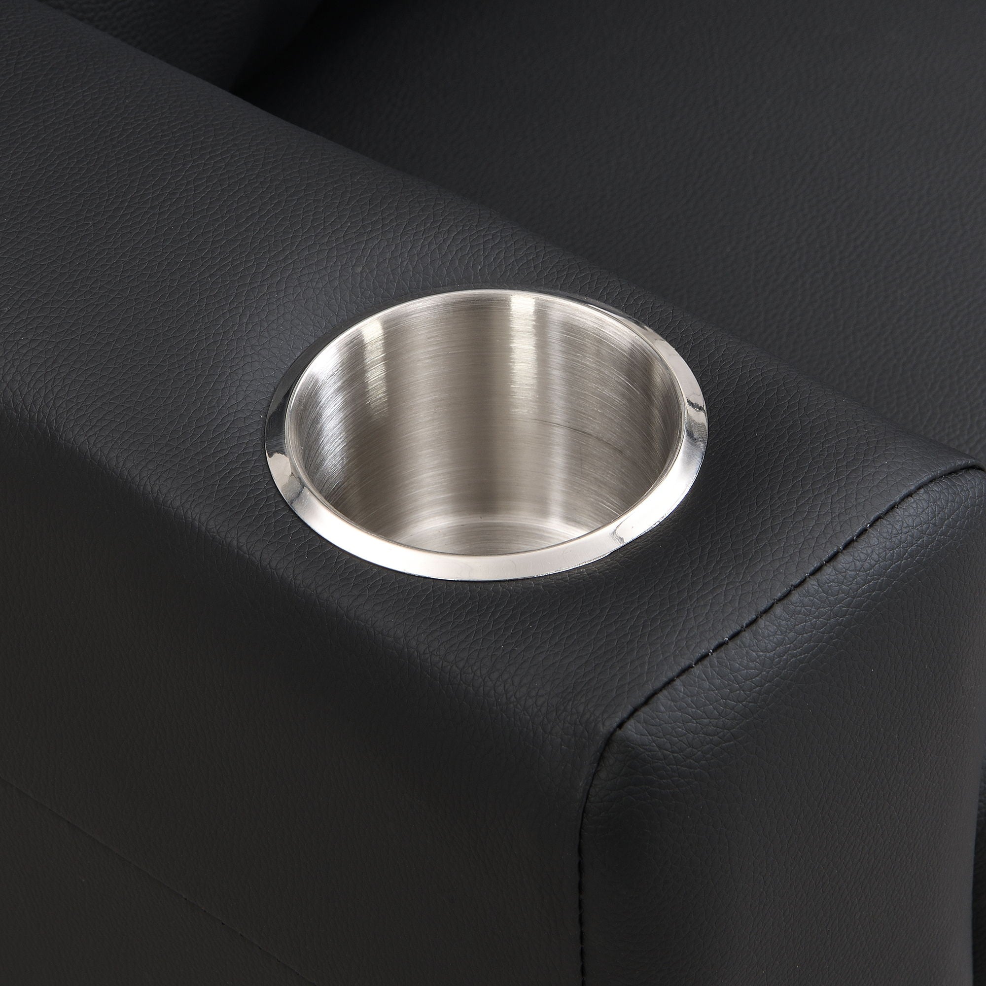 Sally Deluxe Kids Recliner Chair With Cup Holder - Black